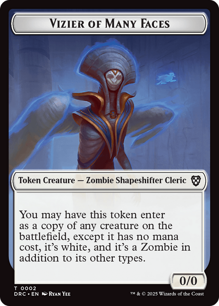 Angel of Sanctions // Vizier of Many Faces Double-Sided Token [Aetherdrift Commander] MTG Single Magic: The Gathering  | Multizone: Comics And Games