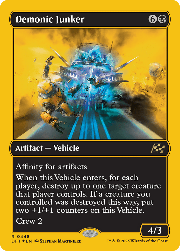 Demonic Junker (First-Place Foil) [Aetherdrift] MTG Single Magic: The Gathering  | Multizone: Comics And Games