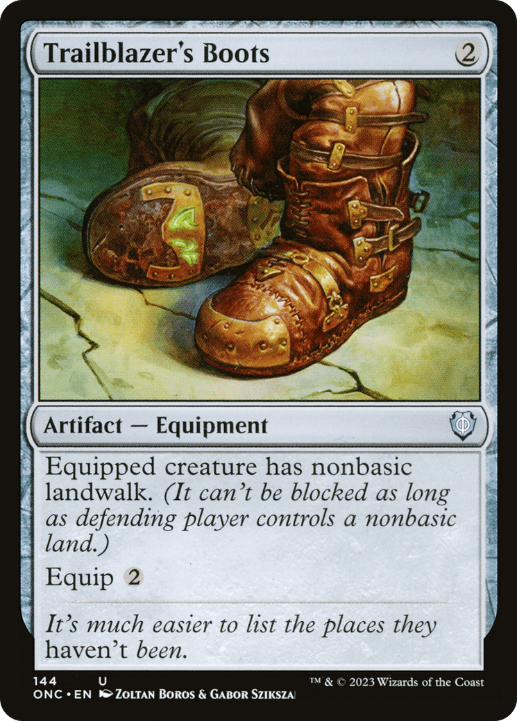 Trailblazer's Boots [Phyrexia: All Will Be One Commander] MTG Single Magic: The Gathering  | Multizone: Comics And Games