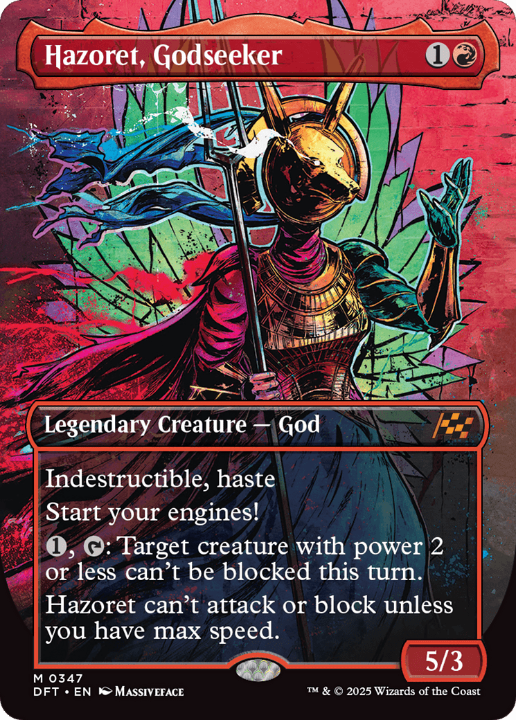 Hazoret, Godseeker (Borderless) [Aetherdrift] MTG Single Magic: The Gathering  | Multizone: Comics And Games