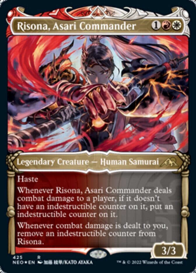 Risona, Asari Commander (Showcase) (Foil Etched) [Kamigawa: Neon Dynasty] MTG Single Magic: The Gathering  | Multizone: Comics And Games