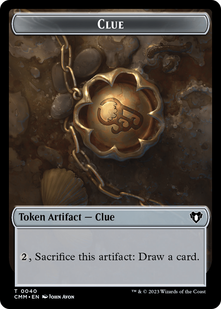 Clue // Cat (0005) Double-Sided Token [Commander Masters Tokens] MTG Single Magic: The Gathering  | Multizone: Comics And Games