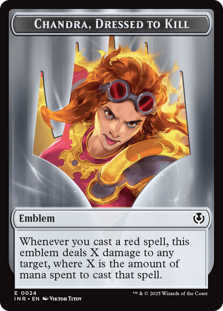 Human (0014) // Emblem - Chandra, Dressed to Kill Double-Sided Token [Innistrad Remastered Tokens] MTG Single Magic: The Gathering  | Multizone: Comics And Games