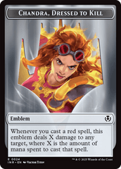 Human (0014) // Emblem - Chandra, Dressed to Kill Double-Sided Token [Innistrad Remastered Tokens] MTG Single Magic: The Gathering  | Multizone: Comics And Games
