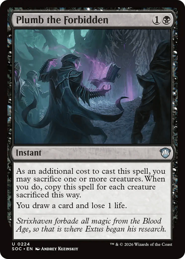 Plumb the Forbidden [Secrets of Strixhaven Commander] MTG Single Magic: The Gathering  | Multizone: Comics And Games