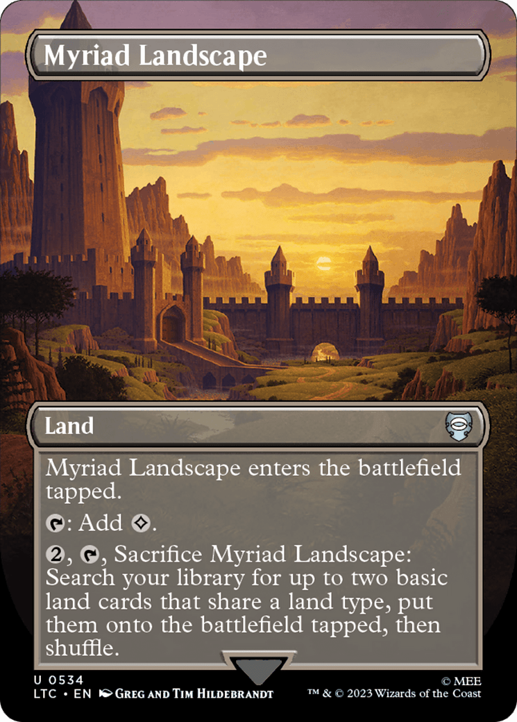 Myriad Landscape (Borderless) [The Lord of the Rings: Tales of Middle-Earth Commander] MTG Single Magic: The Gathering  | Multizone: Comics And Games