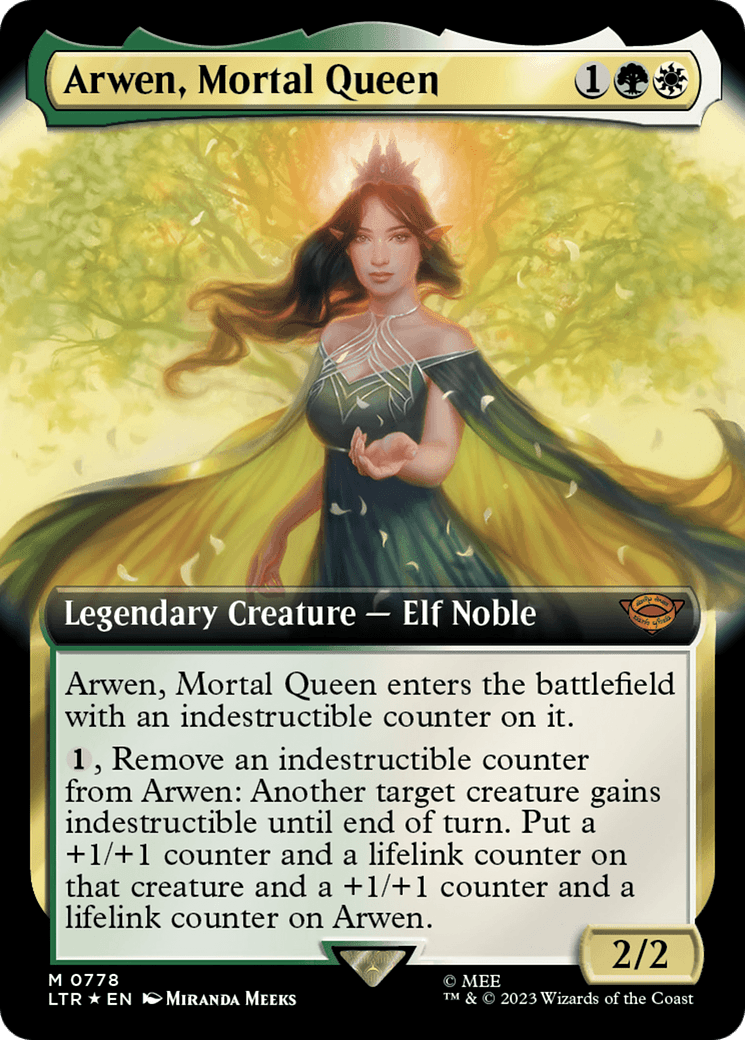Arwen, Mortal Queen (Extended Art) (Surge Foil) [The Lord of the Rings: Tales of Middle-Earth] MTG Single Magic: The Gathering  | Multizone: Comics And Games