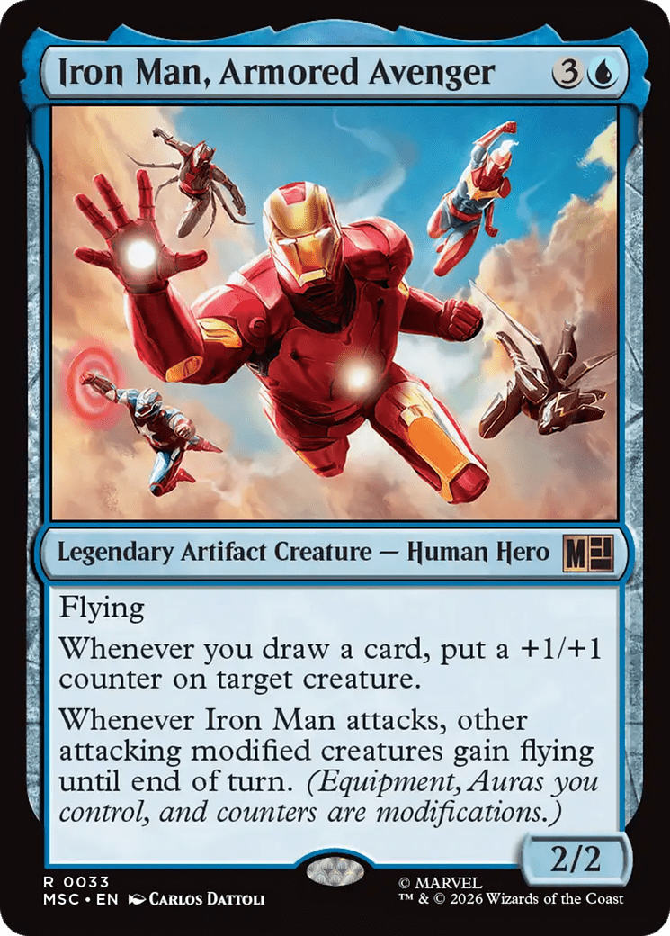 Iron Man, Armored Avenger (Surge Foil) [Marvel Super Heroes Commander] MTG Single Magic: The Gathering  | Multizone: Comics And Games