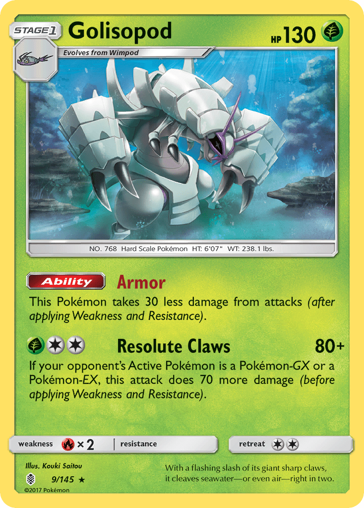 Golisopod (9/145) [Sun & Moon: Guardians Rising] Pokemon Single Pokémon  | Multizone: Comics And Games