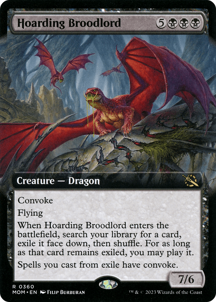 Hoarding Broodlord (Extended Art) [March of the Machine] MTG Single Magic: The Gathering  | Multizone: Comics And Games