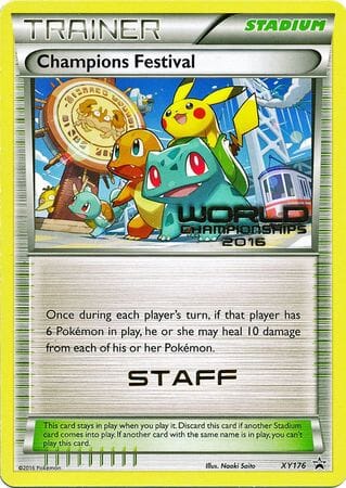 Champions Festival 2016 Staff (XY176) [XY: Black Star Promos] Pokemon Single Pokémon  | Multizone: Comics And Games