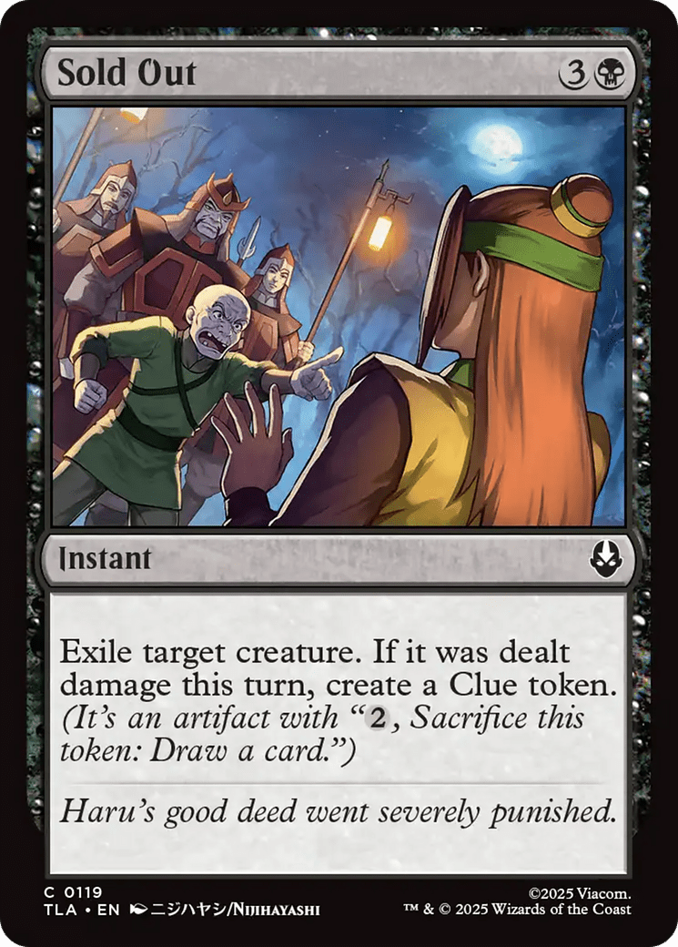 Sold Out [Avatar: The Last Airbender] MTG Single Magic: The Gathering  | Multizone: Comics And Games