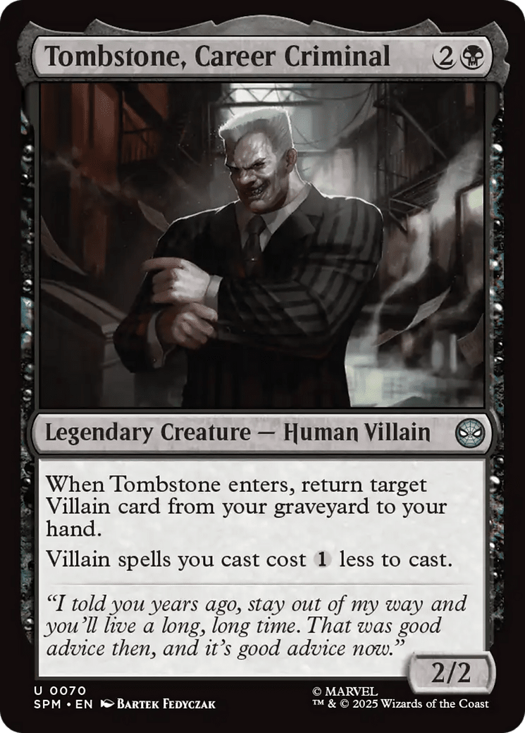 Tombstone, Career Criminal [Marvel's Spider-Man] MTG Single Magic: The Gathering  | Multizone: Comics And Games