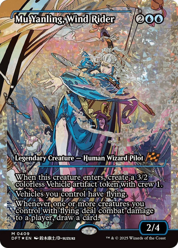 Mu Yanling, Wind Rider (Showcase) (Fracture Foil) [Aetherdrift] MTG Single Magic: The Gathering  | Multizone: Comics And Games