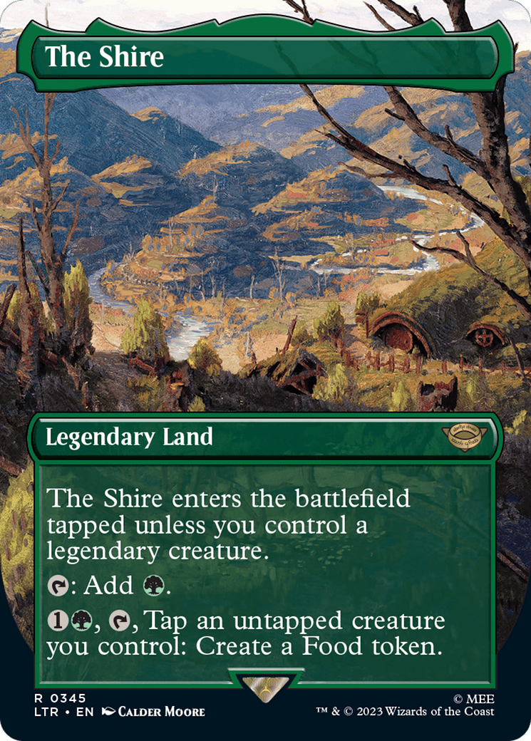 The Shire (Borderless Alternate Art) [The Lord of the Rings: Tales of Middle-Earth] MTG Single Magic: The Gathering  | Multizone: Comics And Games