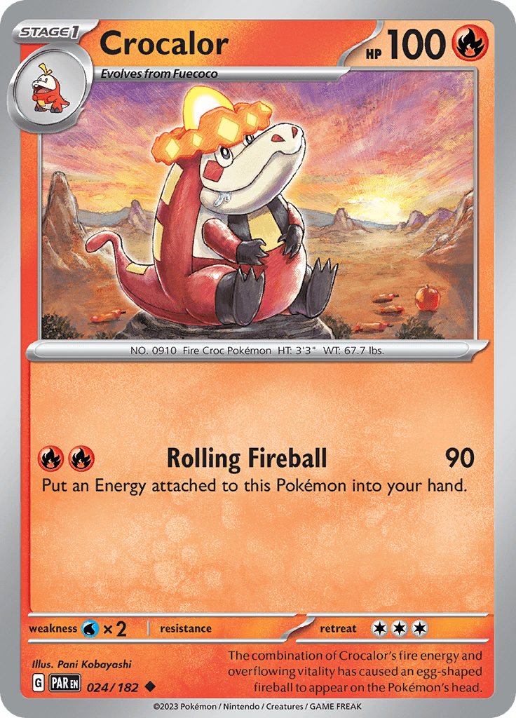 Crocalor (024/182) [Scarlet & Violet: Paradox Rift] Pokemon Single Pokémon  | Multizone: Comics And Games