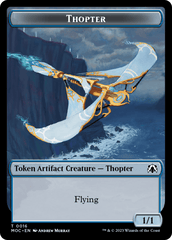 Thopter // Gold Double-Sided Token [March of the Machine Commander Tokens] MTG Single Magic: The Gathering  | Multizone: Comics And Games