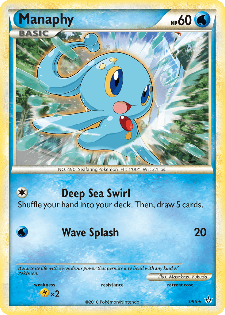 Manaphy (3/95) [HeartGold & SoulSilver: Unleashed] Pokemon Single Pokémon  | Multizone: Comics And Games