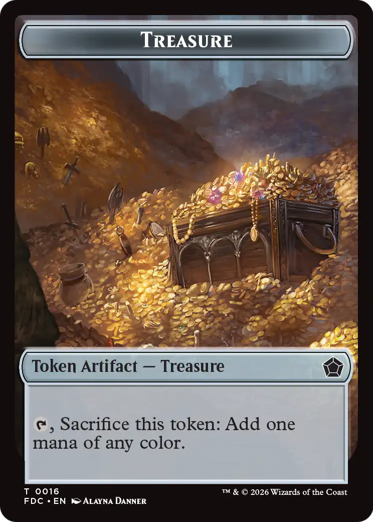 Dragon (0009) // Treasure Double-Sided Token [Foundations Commander Tokens] | Multizone: Comics And Games