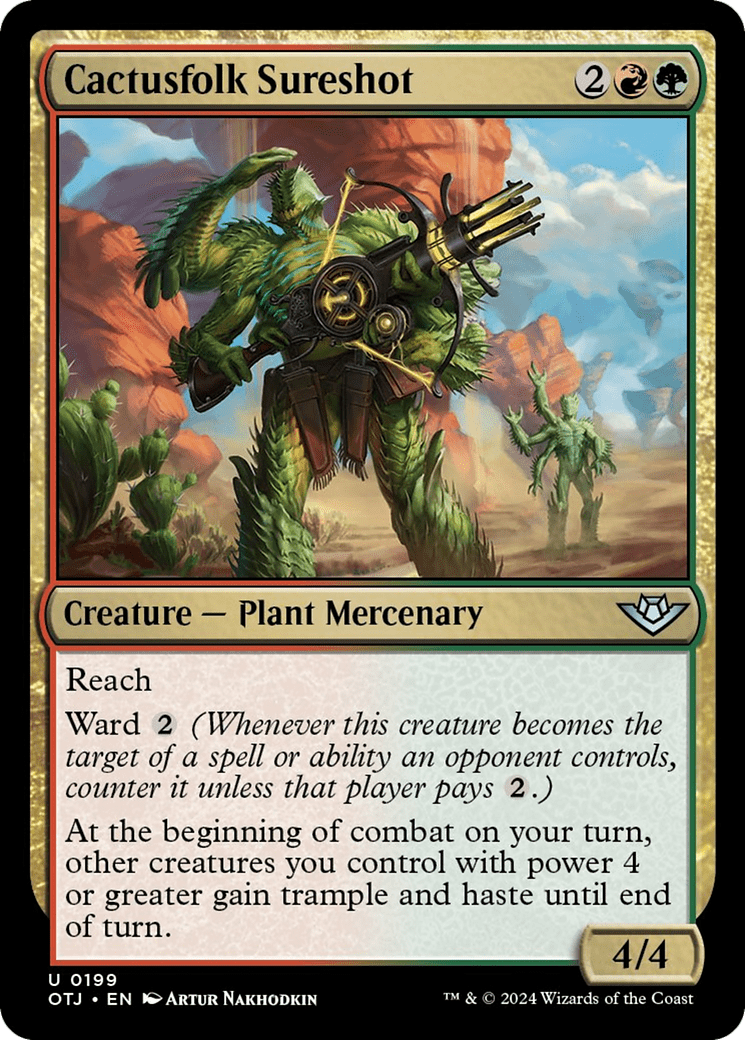 Cactusfolk Sureshot [Outlaws of Thunder Junction] MTG Single Magic: The Gathering  | Multizone: Comics And Games