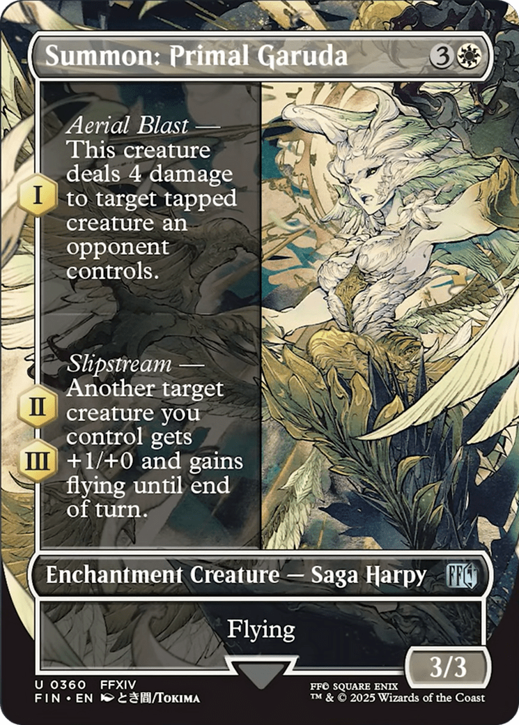 Summon: Primal Garuda (Borderless) [FINAL FANTASY] MTG Single Magic: The Gathering  | Multizone: Comics And Games
