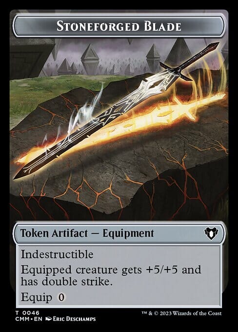 Treasure // Stoneforged Blade Double-Sided Token [Commander Masters Tokens] MTG Single Magic: The Gathering  | Multizone: Comics And Games