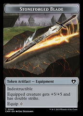Treasure // Stoneforged Blade Double-Sided Token [Commander Masters Tokens] MTG Single Magic: The Gathering  | Multizone: Comics And Games