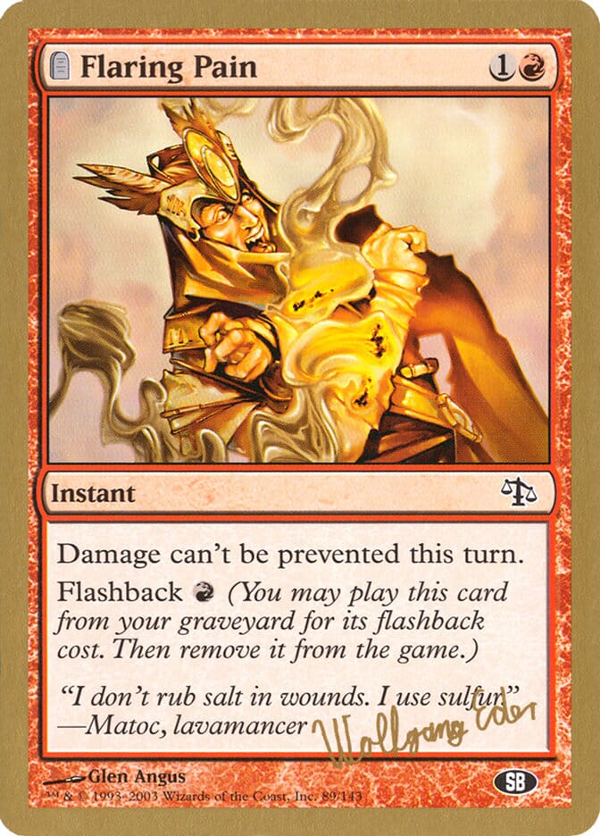 Flaring Pain (Wolfgang Eder) (SB) [World Championship Decks 2003] MTG Single Magic: The Gathering  | Multizone: Comics And Games