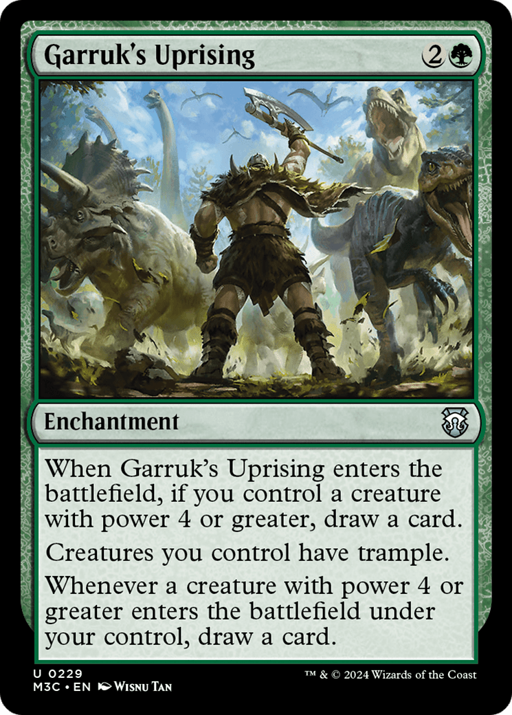 Garruk's Uprising (Ripple Foil) [Modern Horizons 3 Commander] MTG Single Magic: The Gathering  | Multizone: Comics And Games
