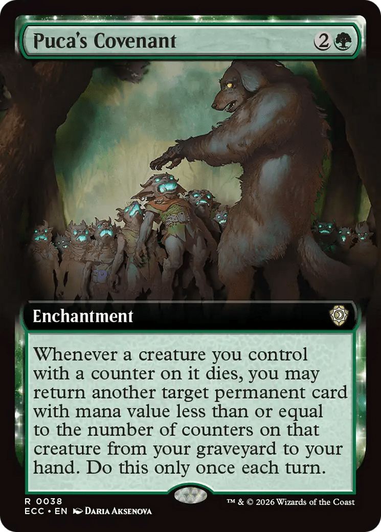 Puca's Covenant (Extended Art) [Lorwyn Eclipsed Commander] MTG Single Magic: The Gathering  | Multizone: Comics And Games