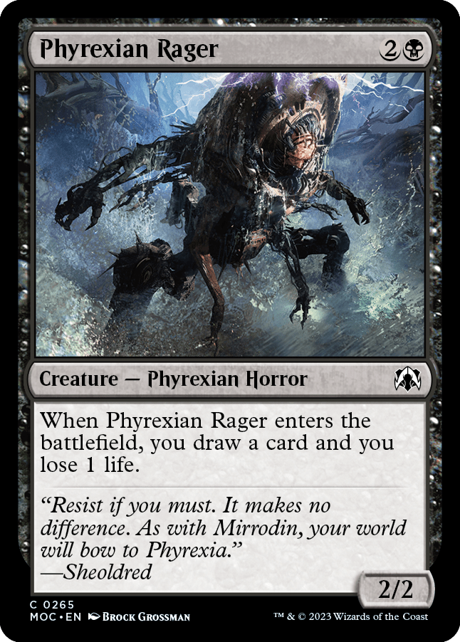 Phyrexian Rager [March of the Machine Commander] MTG Single Magic: The Gathering  | Multizone: Comics And Games