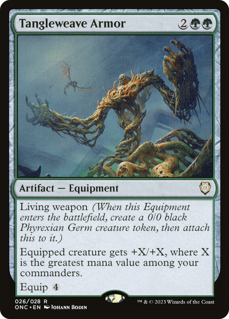 Tangleweave Armor [Phyrexia: All Will Be One Commander] MTG Single Magic: The Gathering  | Multizone: Comics And Games