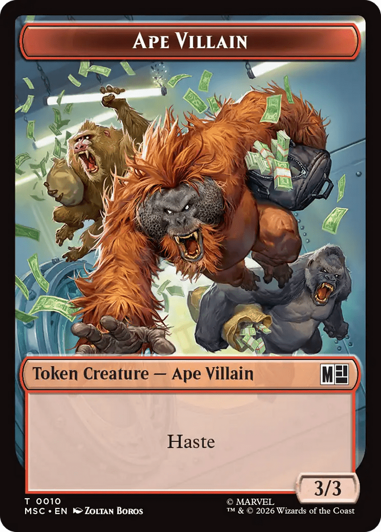 Copy (001) // Ape Villain (010) Double-Sided Token [Marvel Super Heroes Commander Tokens] MTG Single Magic: The Gathering  | Multizone: Comics And Games