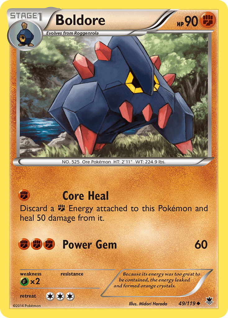 Boldore (49/119) [XY: Phantom Forces] Pokemon Single Pokémon  | Multizone: Comics And Games