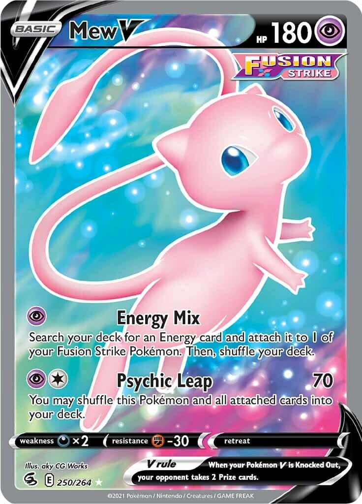 Mew V (250/264) [Sword & Shield: Fusion Strike] Pokemon Single Pokémon  | Multizone: Comics And Games