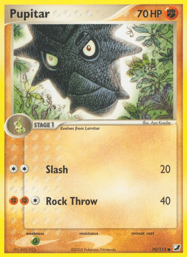 Pupitar (70/115) [EX: Unseen Forces] Pokemon Single Pokémon  | Multizone: Comics And Games