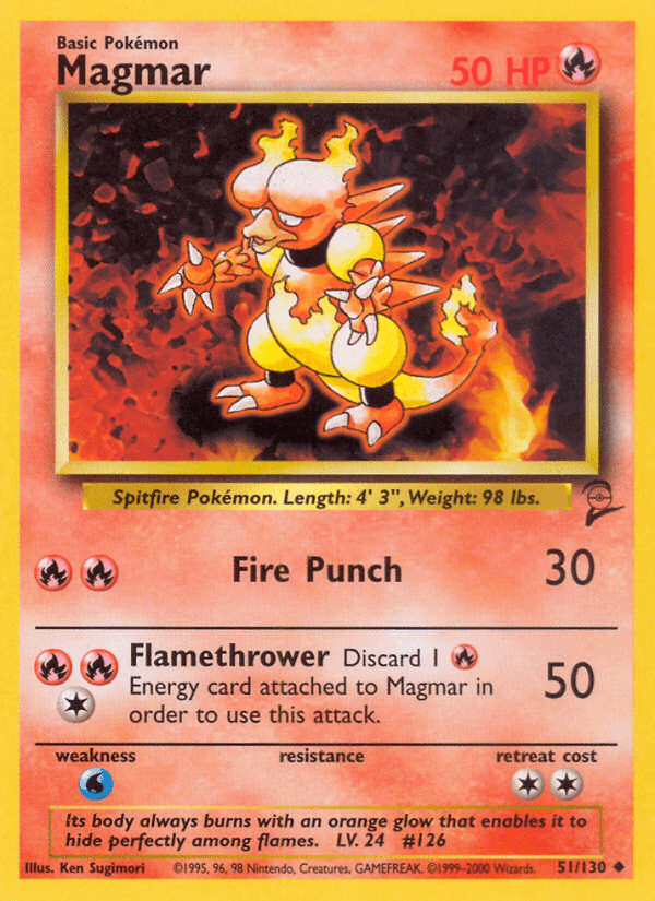 Magmar (51/130) [Base Set 2] Pokemon Single Pokémon  | Multizone: Comics And Games