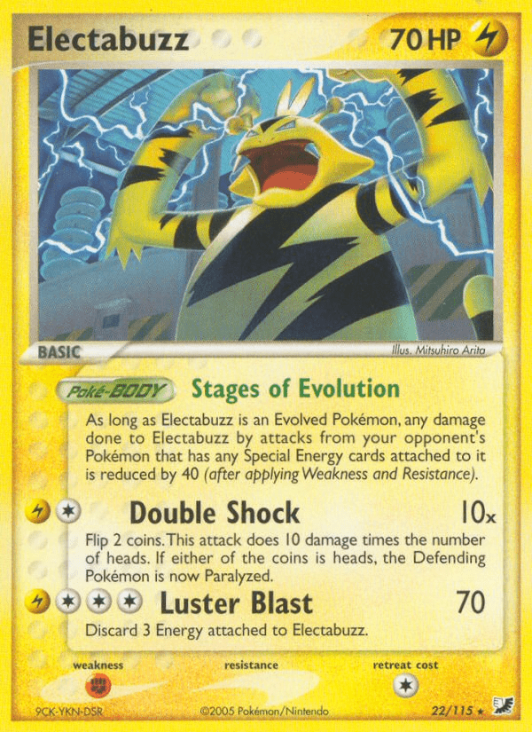 Electabuzz (22/115) [EX: Unseen Forces] Pokemon Single Pokémon  | Multizone: Comics And Games