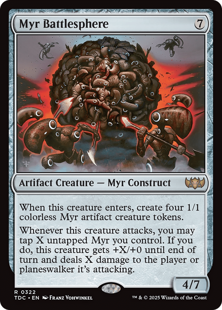 Myr Battlesphere [Tarkir: Dragonstorm Commander] MTG Single Magic: The Gathering  | Multizone: Comics And Games
