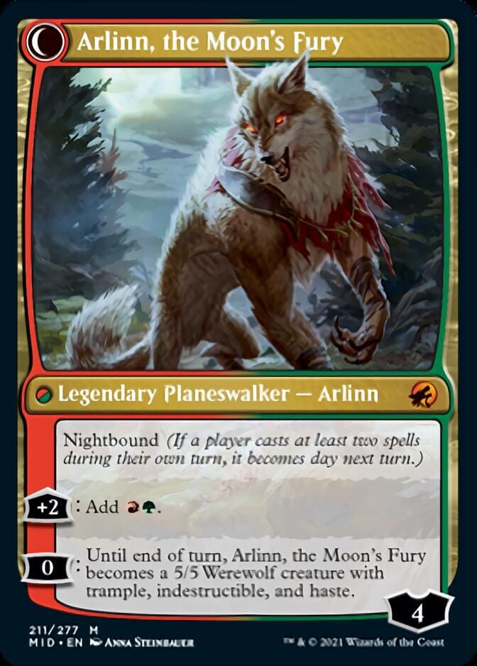 Arlinn, the Pack's Hope // Arlinn, the Moon's Fury [Innistrad: Midnight Hunt] MTG Single Magic: The Gathering  | Multizone: Comics And Games