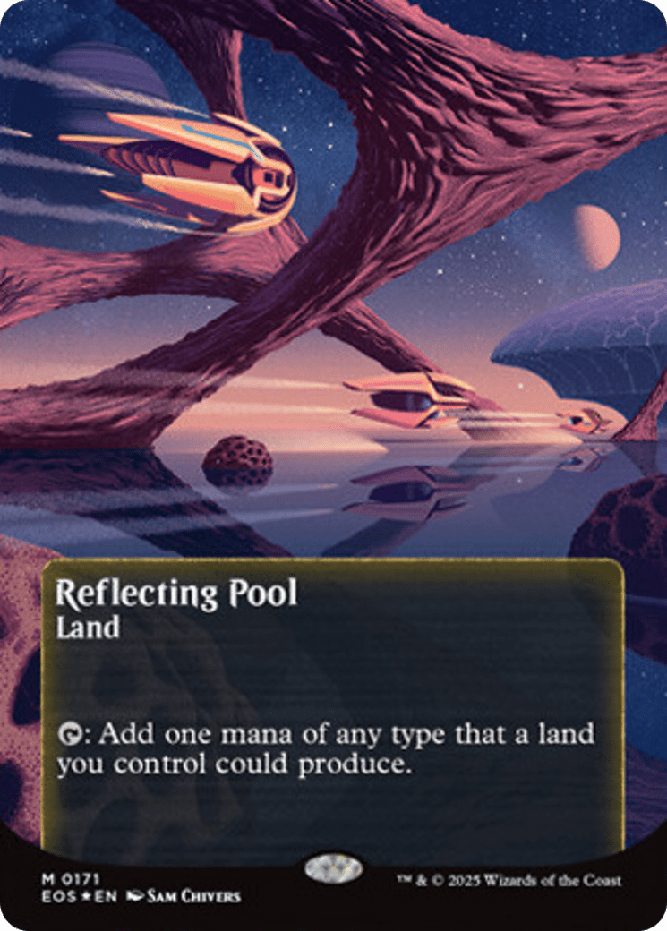 Reflecting Pool (0171) (Borderless) (Galaxy Foil) [Edge of Eternities: Stellar Sights] MTG Single Magic: The Gathering  | Multizone: Comics And Games