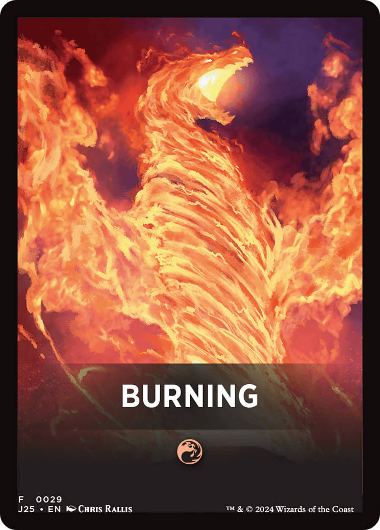 Burning Theme Card [Foundations Jumpstart Front Cards] MTG Single Magic: The Gathering  | Multizone: Comics And Games