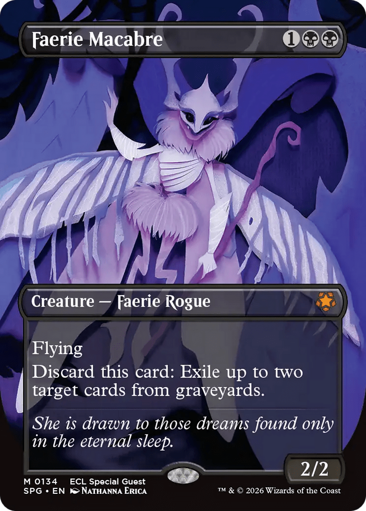 Faerie Macabre (Borderless) [Lorwyn Eclipsed Special Guests] MTG Single Magic: The Gathering  | Multizone: Comics And Games