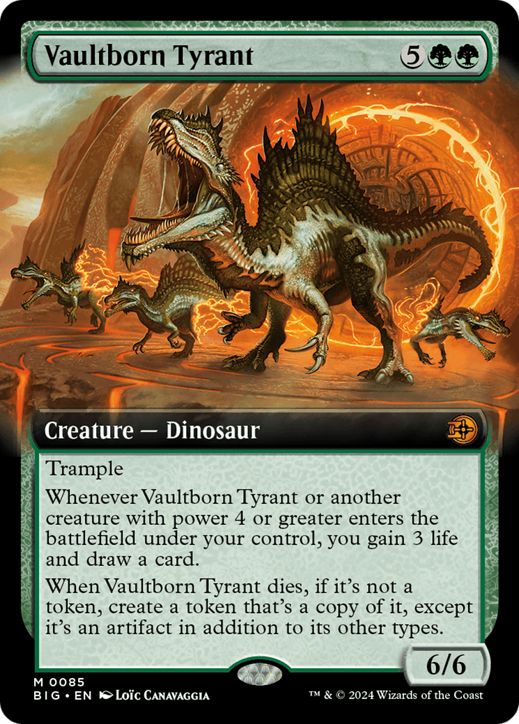 Vaultborn Tyrant (Extended Art) [Outlaws of Thunder Junction: The Big Score] MTG Single Magic: The Gathering  | Multizone: Comics And Games