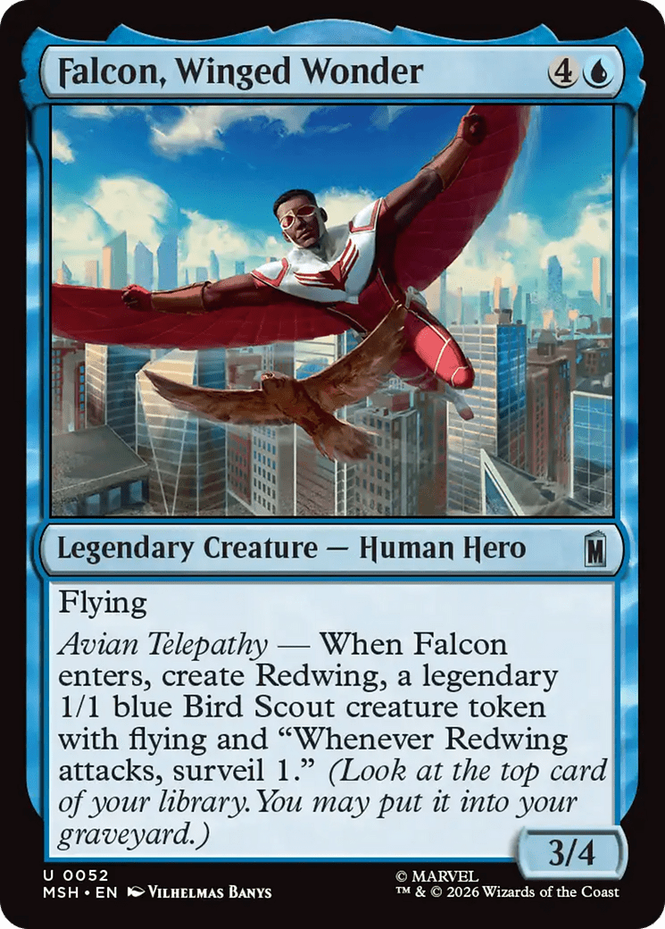 Falcon, Winged Wonder [Marvel Super Heroes] MTG Single Magic: The Gathering  | Multizone: Comics And Games