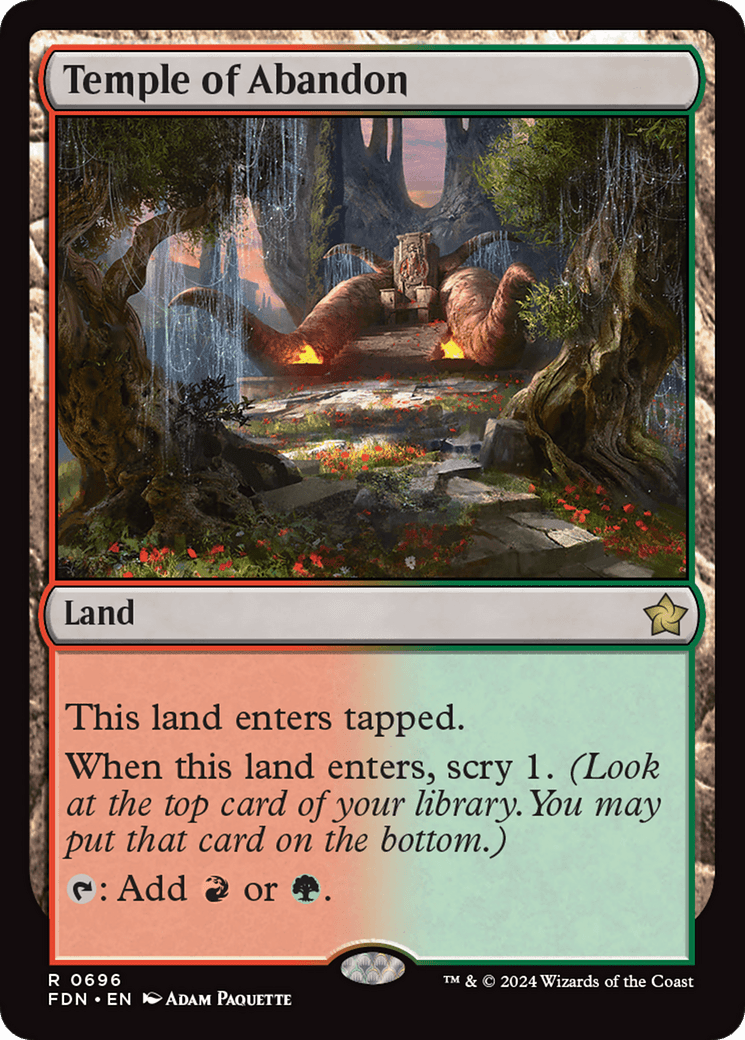 Temple of Abandon [Foundations] MTG Single Magic: The Gathering  | Multizone: Comics And Games