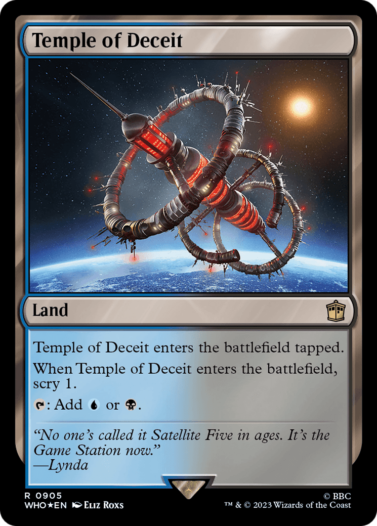 Temple of Deceit (Surge Foil) [Doctor Who] MTG Single Magic: The Gathering  | Multizone: Comics And Games