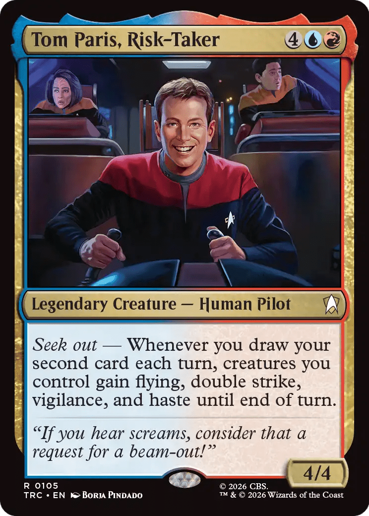 Tom Paris, Risk-Taker (Surge Foil) [Star Trek Commander] MTG Single Magic: The Gathering  | Multizone: Comics And Games