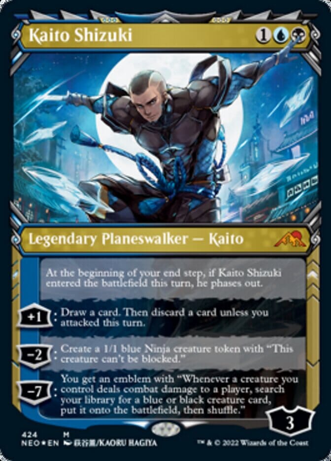 Kaito Shizuki (Showcase) (Foil Etched) [Kamigawa: Neon Dynasty] MTG Single Magic: The Gathering  | Multizone: Comics And Games
