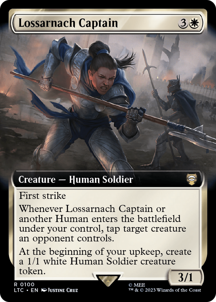 Lossarnach Captain (Extended Art) [The Lord of the Rings: Tales of Middle-Earth Commander] MTG Single Magic: The Gathering  | Multizone: Comics And Games